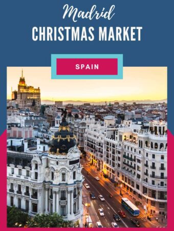 Historic streets of Madrid from above.